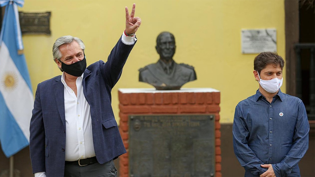 Alberto Fernández estuvo acompañado por Axel Kicillof
